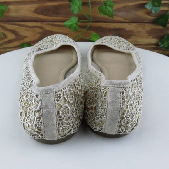 Nine West Size 8.5 Ballet Shoes Beige Fabric Women M‎ Lucyol1 - Picture 7 of 10